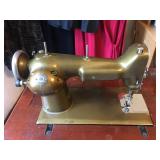 AVOCADO GREEN SEWING MACHINE IN CABINET, THE FREE