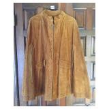 HAND MADE, HEAVY LEATHER PONCHO