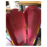 2 RED TOBAGAN SLEDS