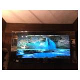 LARGE LIGHTED WATERFALL PICTURE WITH SOOTHING