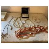 ASSORTMENT OF BEADED COSTUME JEWELRY