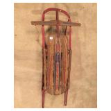 SEARS BRAND METAL AND WOOD SLED