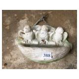 CONCRETE WALL MOUNT BIRD BATH