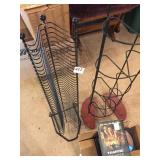 2 STANDING CD RACKS WITH ONE NEW DVD AND BOX OF