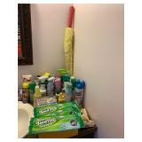LARGE ASSORTMENT OF CLEANING PRODUCTS INCLUDING