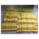 4 PANELS OF MCM WINDOW VALENCES WITH FRINGE,