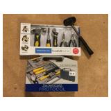 RUBBER MALLET AND 2 NEW TOOL SETS