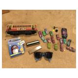 TOOTSIE TOY CARS, RECORD CLEANER, HEINZ TROLLY,