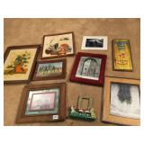 EMPTY PICTURE FRAMES, NEEDLE POINT FRAMED