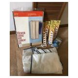 PREMIUM CANVAS HANGING GARMENT BAG, CLOSET HOOKS,