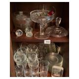 GLASS CANDY DISH WITH LID, GLASS ROSE, NUTS BOWL,