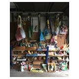 CONTENTS OF SHELVES INCLUDING TWINE, ROPE,