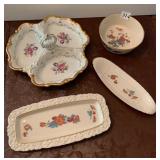LENOX SERVING PIECES WITH BUTTERFLIES AND