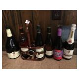 6 BOTTLES OF WINE AND ONE WINE HOLDER