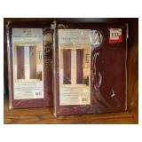 2 PACKS, 4 PANELS TOTAL, NEW 52X84 BERRY CURTAINS