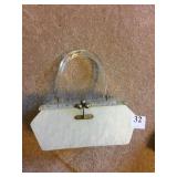 CHARLES KAHN INC ACRYLIC PURSE WITH FLOWER DESIGN