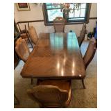 DREXEL HERITAGE DOUBLE PEDESTAL DINING ROOM,