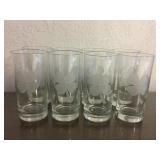 8 MATCHING FOUR LEAF CLOVER DRINKING GLASSES