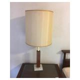 2 MATCHING MCM LAMPS WITH WOOD AND MARBLE BASES