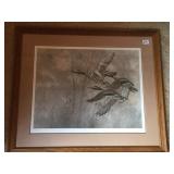 PROFESSIONAL FRAMED AND DOUBLE MATTED, SIGNED AND