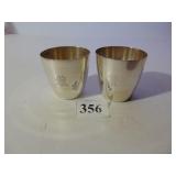 PAIR OF STERLING NESTING CUPS MADE BY TIFFANY &