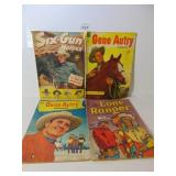 FOUR WESTERN THEME COMIC BOOKS SIX GUN HEROES NO