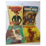 FOUR WESTERN THEME COMIC BOOKS HOP ALONG CASSIDY