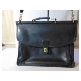 COACH BLACK LEATHER COMPUTER TOTE OR BRIEFCASE