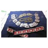 GOLD TONE BRUSHED FINISHED BELT, SILVER TONE