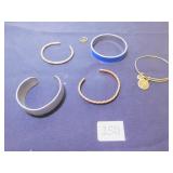 GROUP OF FIVE BRACELETS ONE ALEX AND ANI ENERGY,
