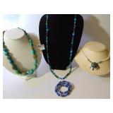 POLISHED STONE AND SHELL NECKLACES CHUNKY