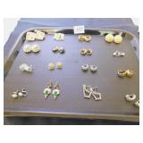 GROUP OF SIXTEEN PAIRS MATCHED EARRINGS CLIP ONS