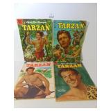 FOUR TARZAN COMIC BOOKS DELL NOVEMBER MAY-JUNE