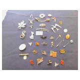 LARGE ASSORTMENT OF SMALL PINS FLAGS, KETTER S,