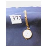 SMALL WALTHAM GOLD TONE POCKET WATCH WITH CHAIN