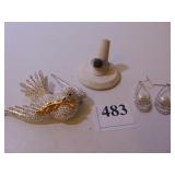 JOAN RIVERS RHINESTONE DOVE WITH OLIVE BRANCH