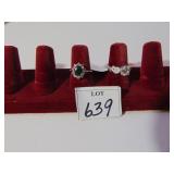 RUSSIAN DIOPSIDE SIZE 6 STERLING SILVER RING AND