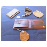 WALES AZTEC GOAT LEATHER WALLET, LEATHER COIN