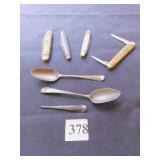 FOUR POCKET KNIVES AS IS CONDITION AND TWO