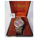 PEUGEOT WRISTWATCH GOLD AND SILVER TONE IN ELGIN