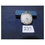 ILLINOIS SILVER TONE POCKET WATCH