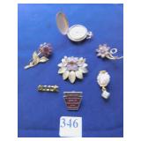 KNICKERBOCKER DAYNITE GOLD TONE POCKET WATCH