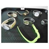 GROUP OF SEVEN WRISTWATCHES, LADIES MEN