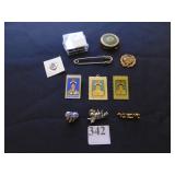 GOLD TONE PILL BOX, SAFETY EAR TIPS ORIG BOX