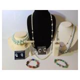 RHINESTONE EARRINGS PIERCED , GIVENCHY BLUE CLIP