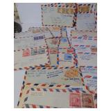 GROUP OF OVER FIFTY ENVELOPES WITH CANCELLED
