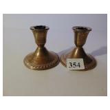 DUCHIN CREATION PAIR OF WEIGHTED STERLING CANDLE