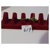 TWO SILVER 925 STERLING RINGS SIZE 6 RUSSIAN