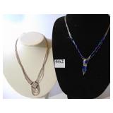 TWO STERLING SILVER NECKLACES