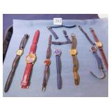 GROUP OF FIVE LADIES WRISTWATCHES AND TWO WITH